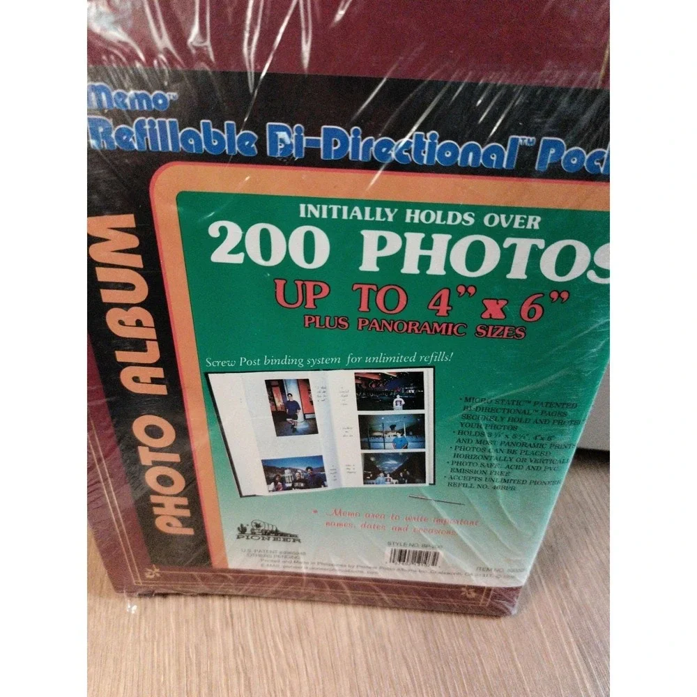 Pioneer 4 x 6 Photo Album Holds 200 • BP-200 • New Sealed • Burgundy